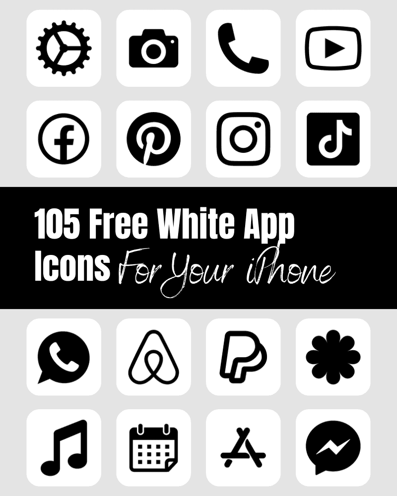 mobile app icon white