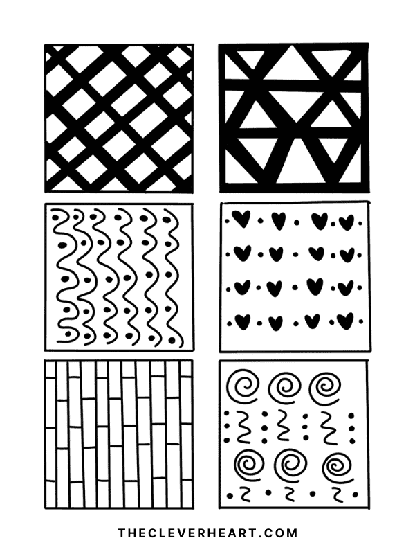 100+ Fun, Easy Patterns to Draw  Easy patterns to draw, Simple patterns,  Pattern drawing