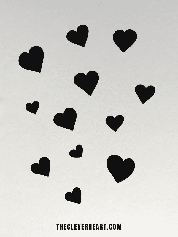 pretty heart drawings