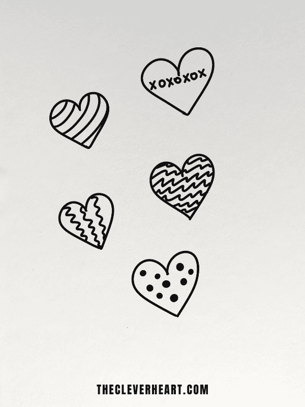 25 Cute Easy Heart Drawing Ideas - The Clever Heart