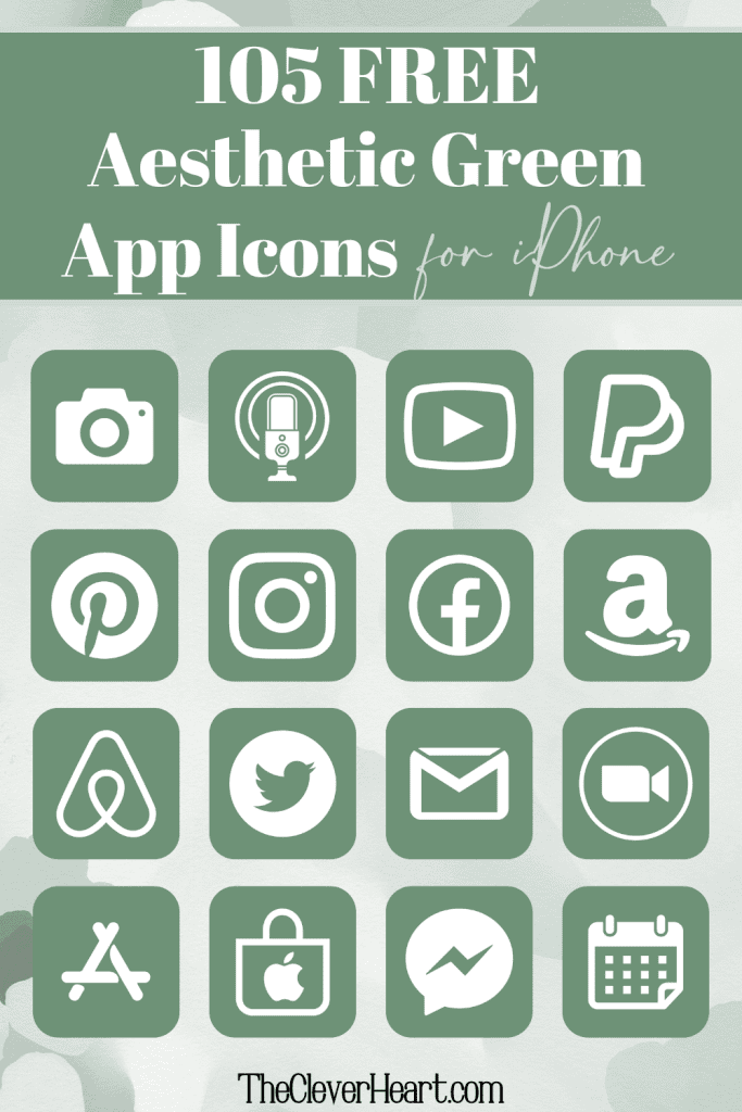 aesthetic green app icons