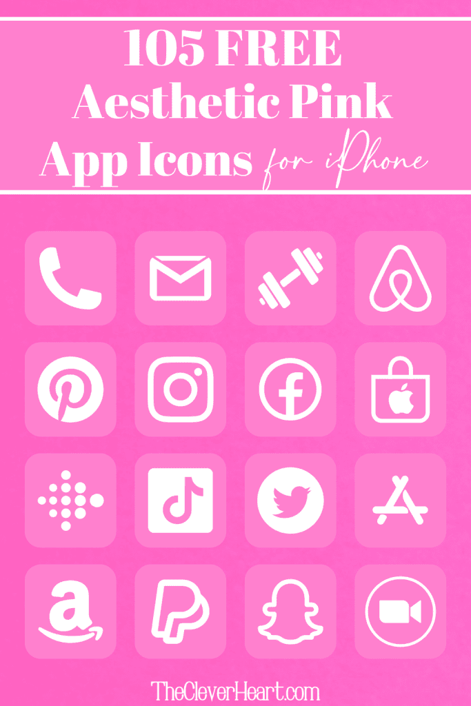 pastel pink]  logo  App icon, Ios app icon design, Cute app