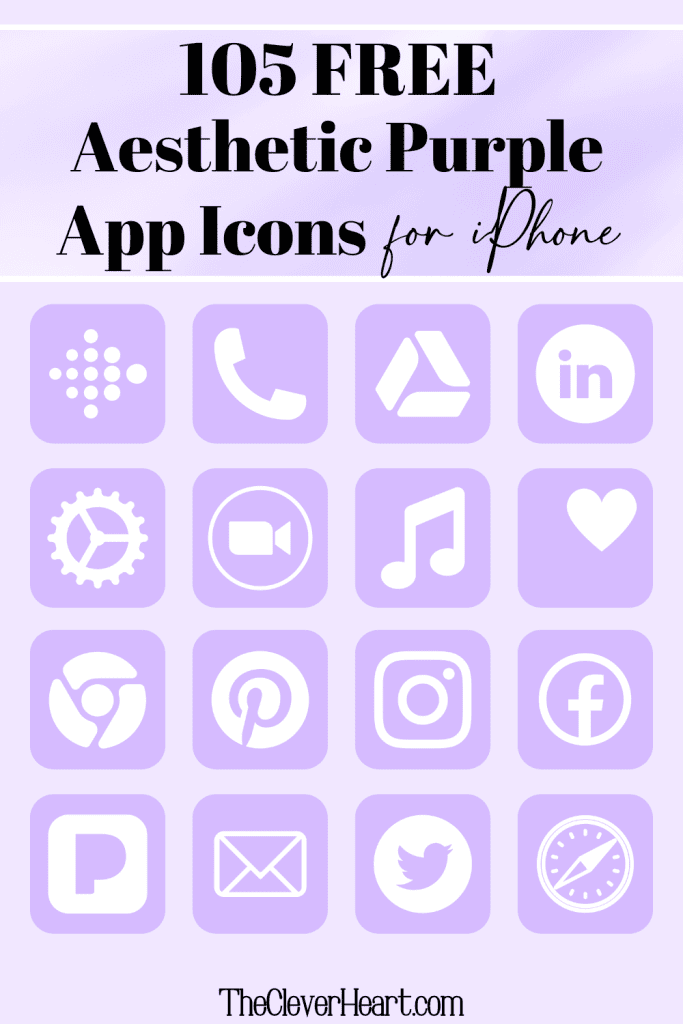 aesthetic purple app icons