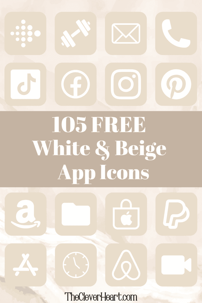 beige app icons free