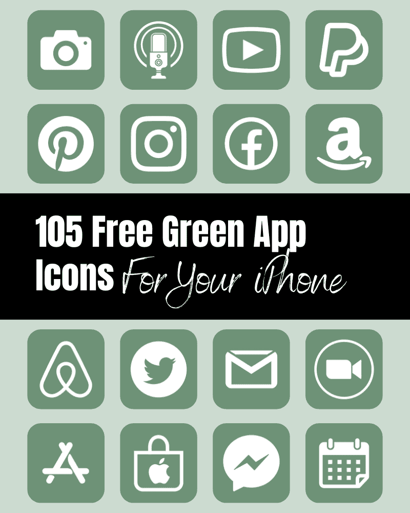 Forest Green App Icons - Green Aesthetic App Icons Free for iOS 14