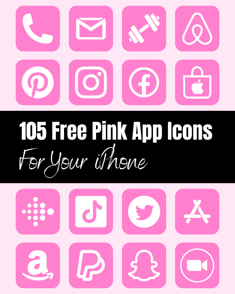 105 Free Aesthetic Pink App Icons For Your Phone - The Clever Heart