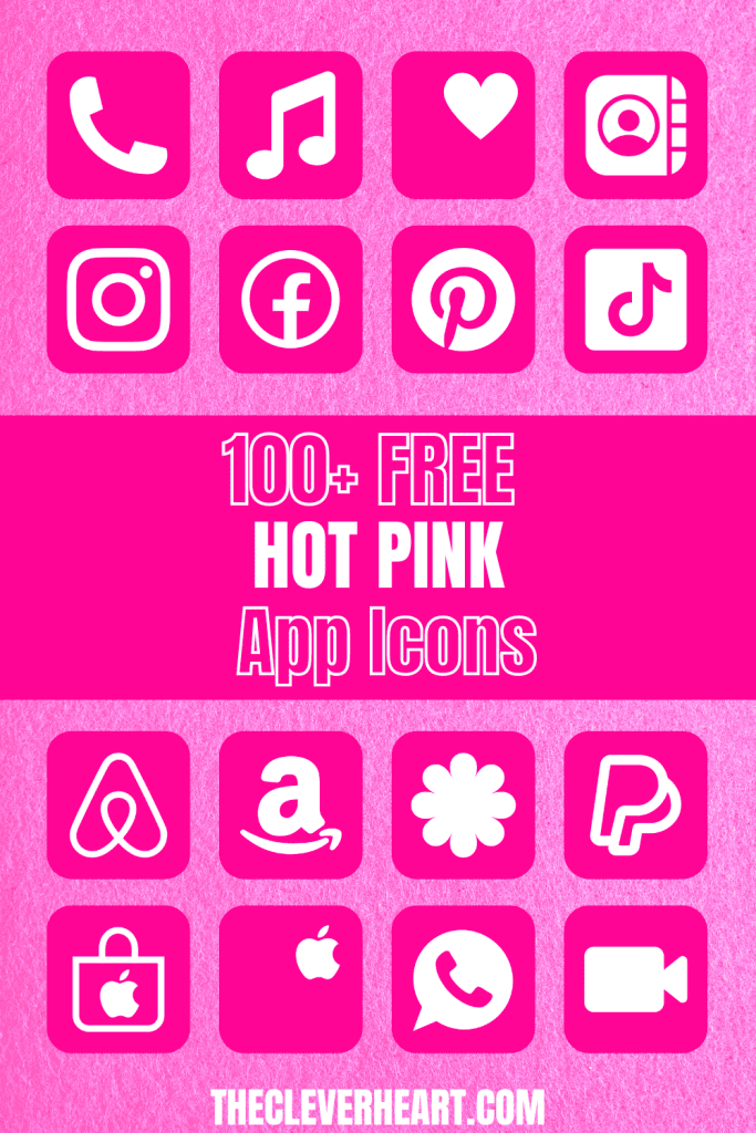 hot pink app icons free