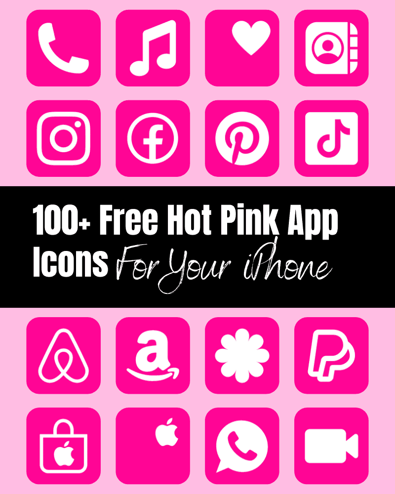 hot pink app icons