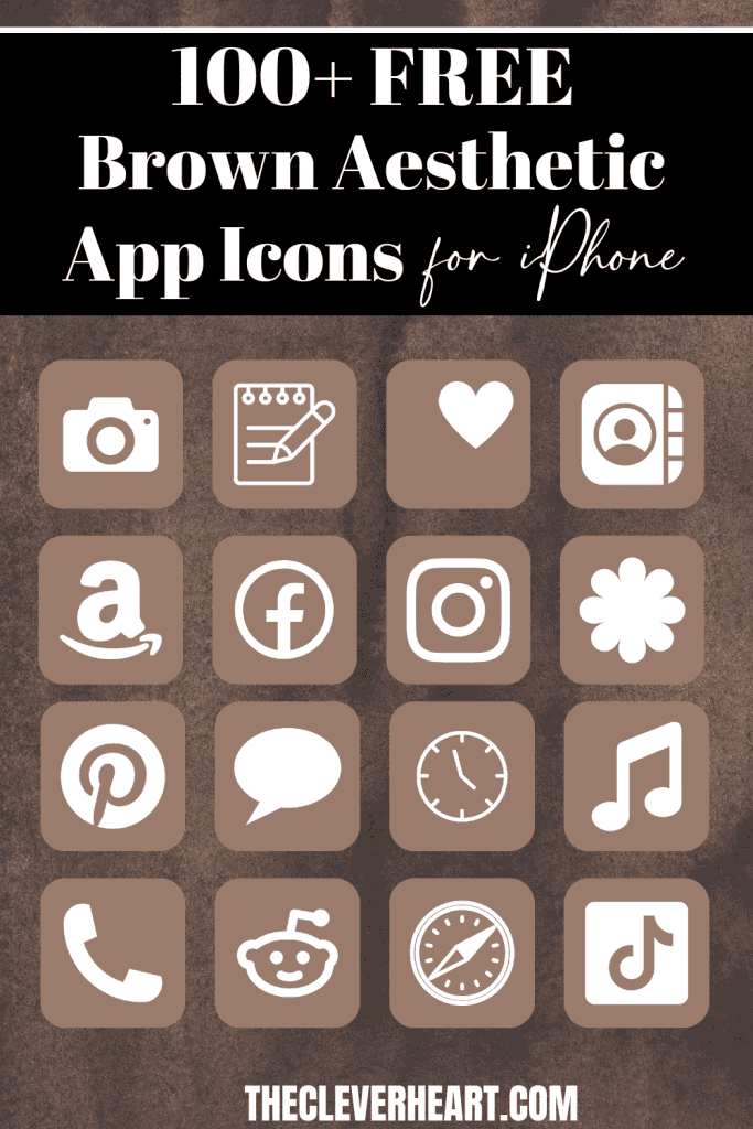 brown app icons aesthetic