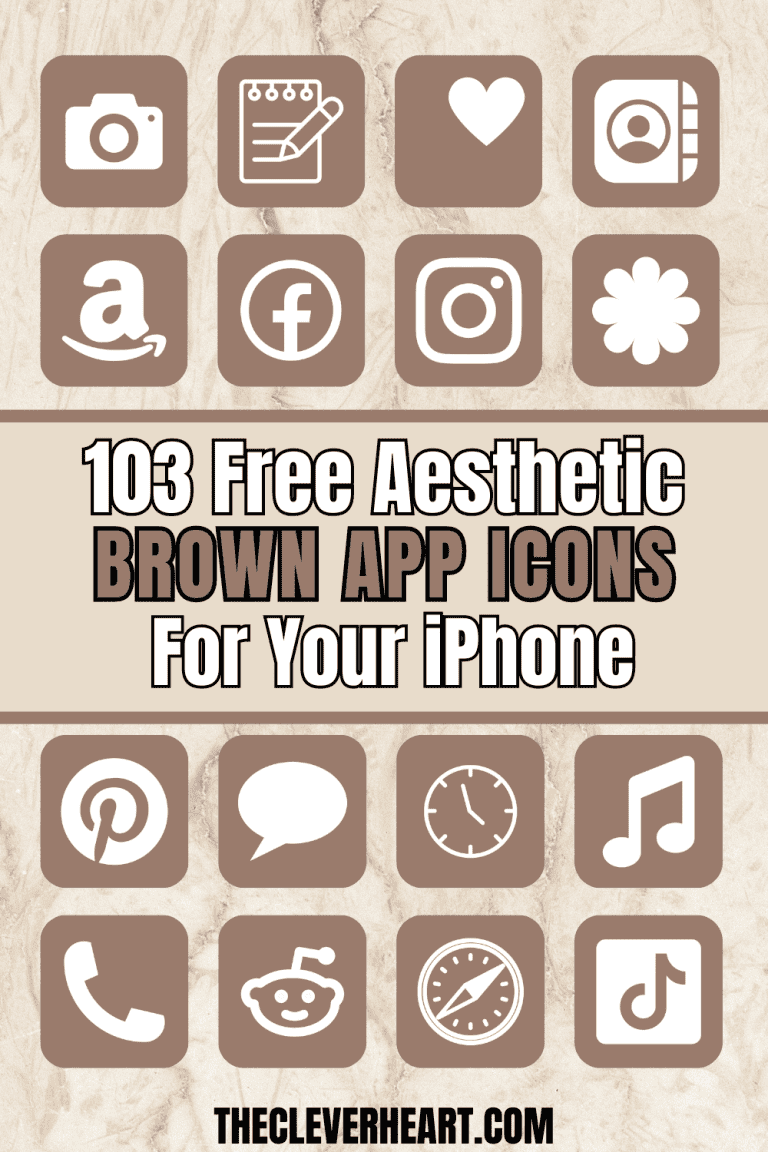 105 Free Brown App Icons Aesthetic for iPhone - The Clever Heart