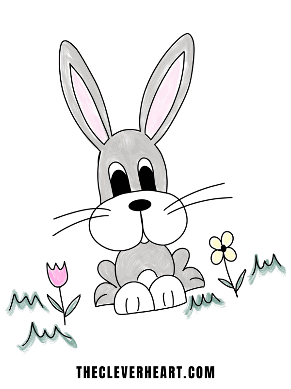 cute bunny drawing