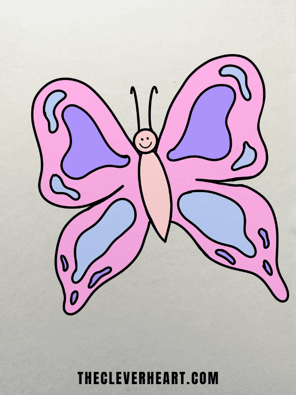 easy butterfly drawing