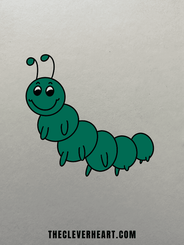 easy caterpillar to draw