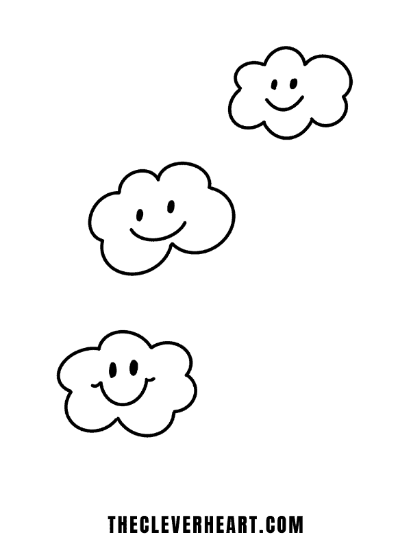 cute easy clouds drawing