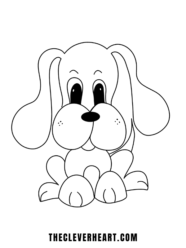 cute easy dog drawing