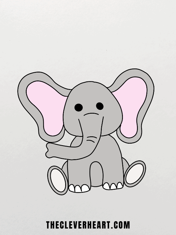 easy elephant to draw