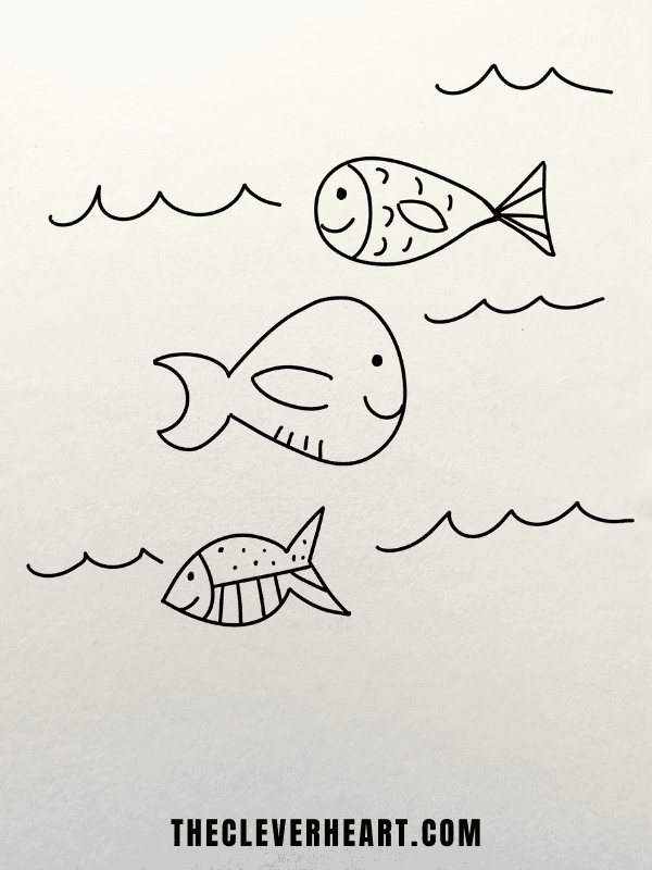 easy fish to draw