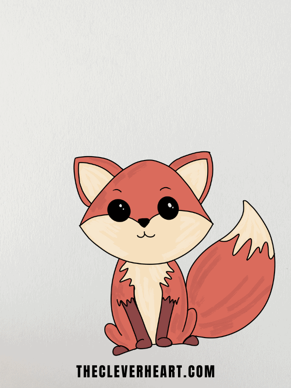 easy fox drawing