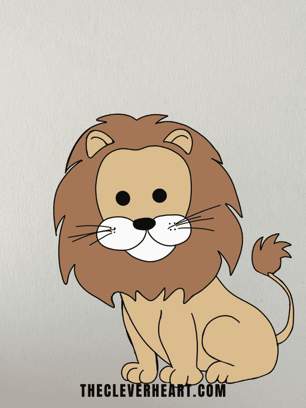 easy lion drawing