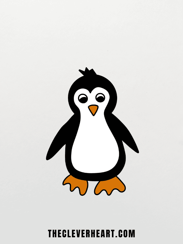 cute penguin to draw