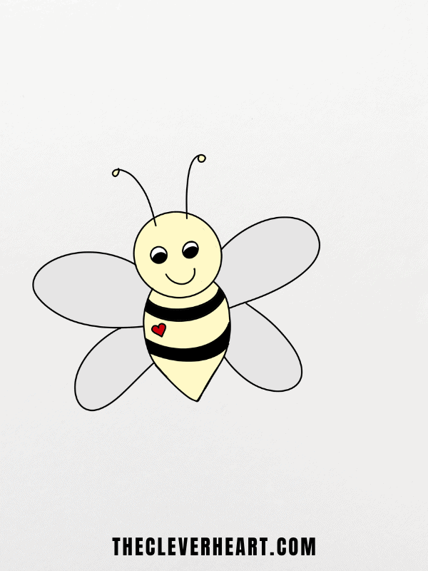 cute easy bee drawing