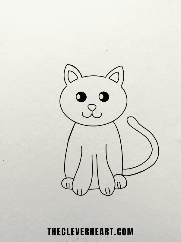 easy cat drawing