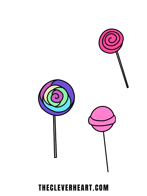 easy lollipops drawing