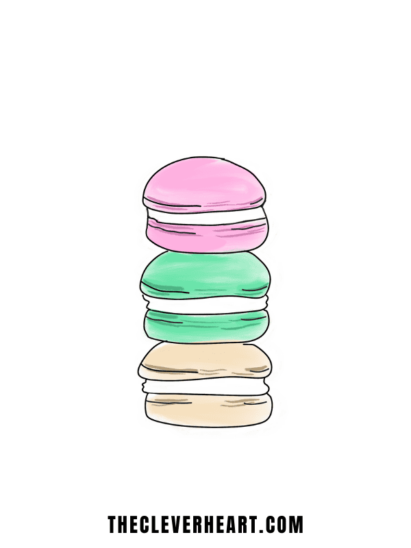 cute easy macaroons drawing