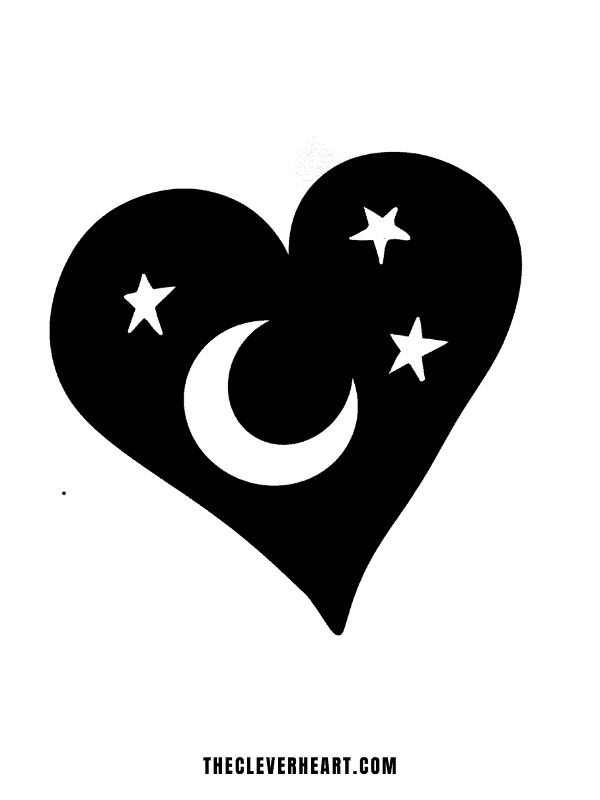 heart moon and stars