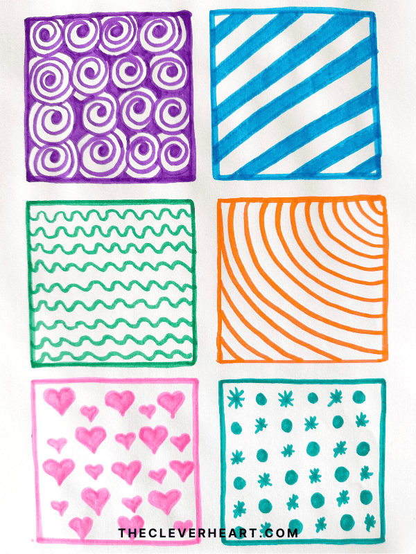 easy patterns to draw on paper for kids