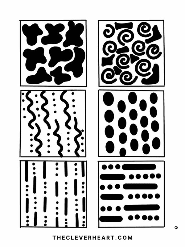 100+ Cool Easy Patterns To Draw - The Clever Heart