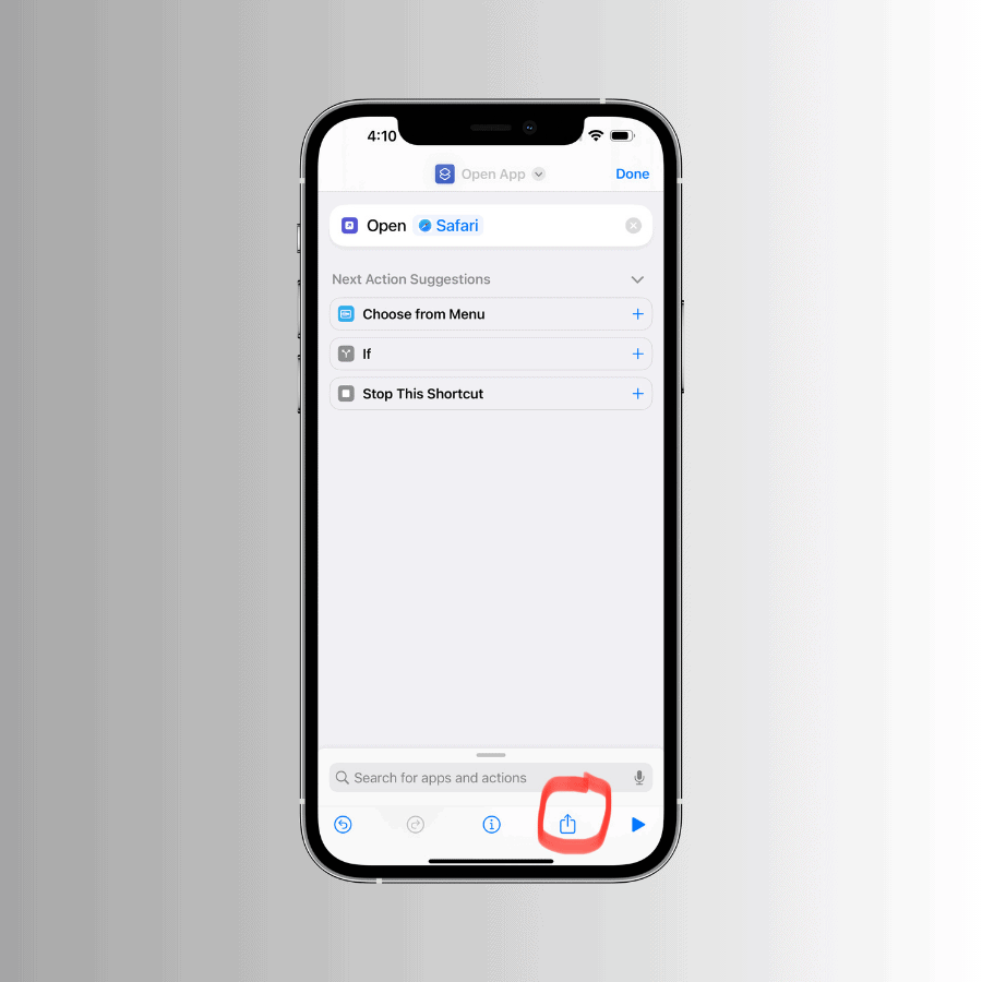 changing safari app icons in shortcuts