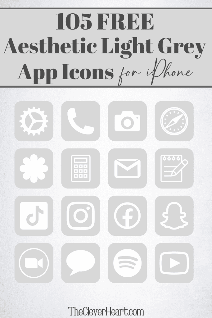 light grey app icons free