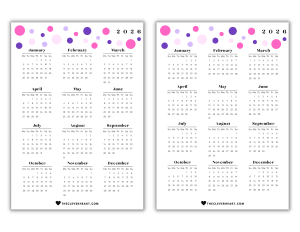 2026 Yearly Calendar Printable | Cute & Free Printable Calendars - The ...