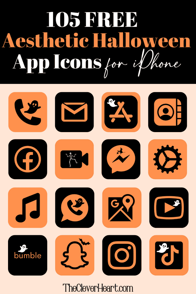 halloween app icons aesthetic