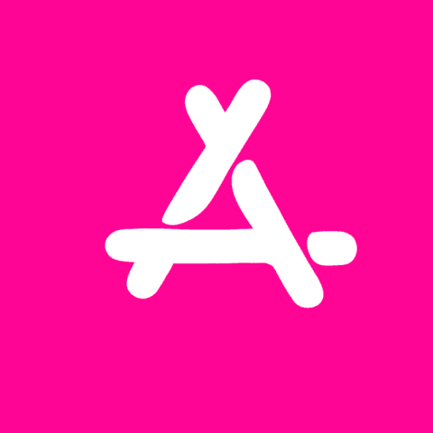 APP STORE hot pink app icon