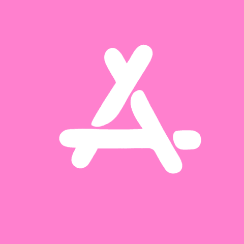 APP STORE pink app icon