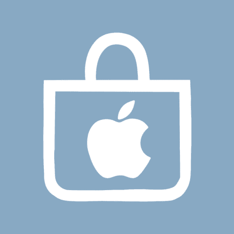 APPLE STORE blue app icon