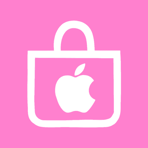 APPLE STORE pink app icon