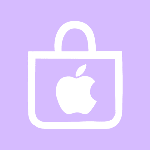 APPLE STORE purple app icon