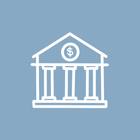 BANK blue app icon