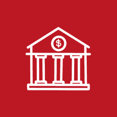 BANK red app icon