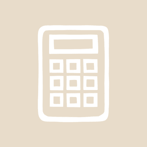 CALCULATOR beige app icon