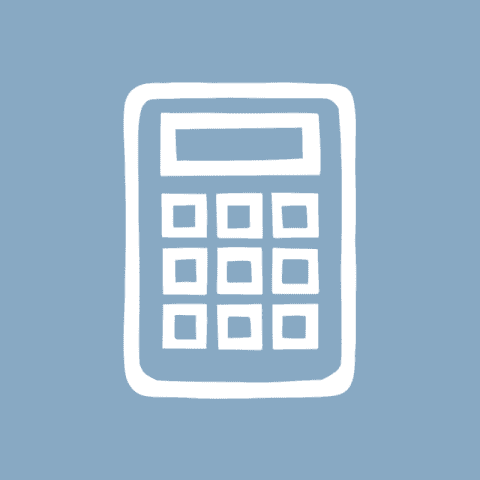 CALCULATOR blue app icon