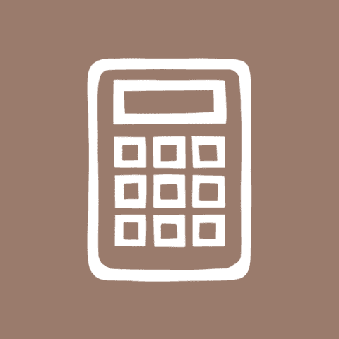 CALCULATOR brown app icon