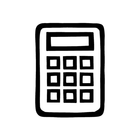 CALCULATOR white app icon