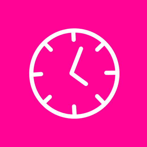 CLOCK hot pink app icon