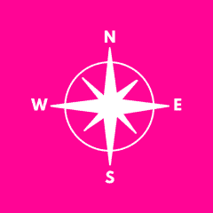 COMPASS hot pink app icon