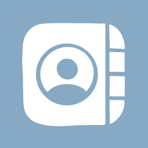 CONTACTS blue app icon