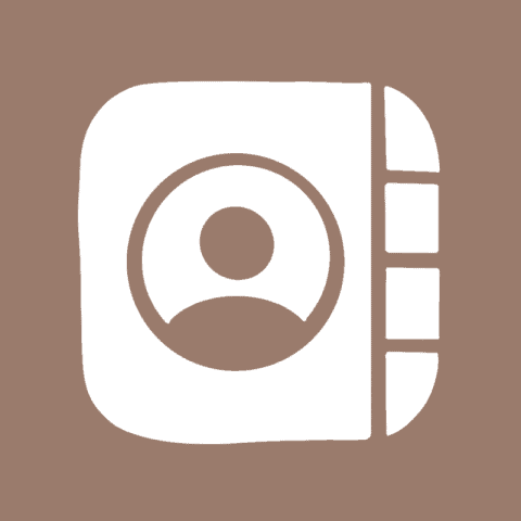 CONTACTS brown app icon